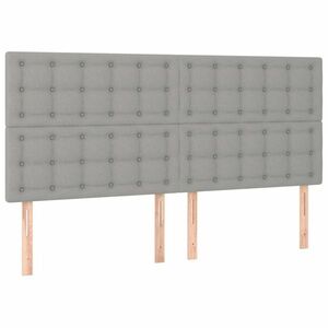 vidaXL 4 db világosszürke szövet fejtámla 100x5x78/88 cm kép