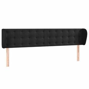 vidaXL fekete bársony fejtámla szárnyakkal 183x23x78/88 cm kép