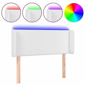 vidaXL fehér műbőr LED-es fejtámla 103x16x78/88 cm kép