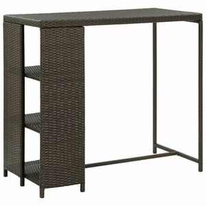 vidaXL barna polyrattan kerti tárolóláda 120 x 60 x 110 cm kép