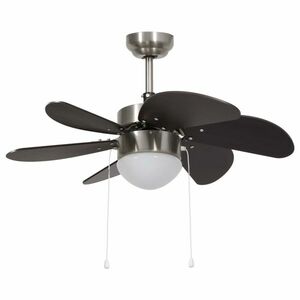 vidaXL sötétbarna mennyezeti ventilátor lámpával 76 cm kép