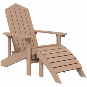 vidaXL barna HDPE kerti adirondack szék lábtartóval kép