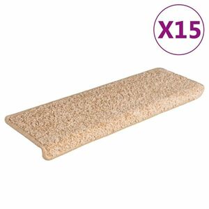 vidaXL 15 db aranyszínű lépcsőszőnyeg 65x21x4 cm kép