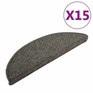 vidaXL 15 db antracitszürke lépcsőszőnyeg 56x17x3 cm kép