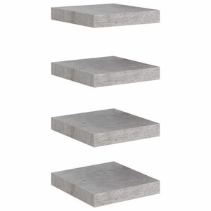 vidaXL 4 db betonszürke MDF lebegő fali polc 23 x 23, 5 x 3, 8 cm kép