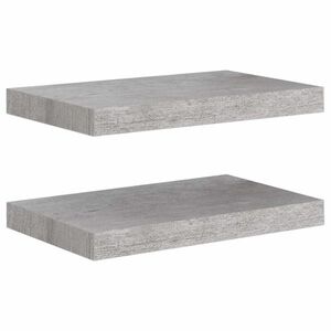 vidaXL 2 db betonszürke MDF lebegő fali polc 40 x 23 x 3, 8 cm kép