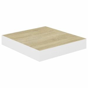 vidaXL tölgyszínű és fehér MDF lebegő fali polc 23 x 23, 5 x 3, 8 cm kép