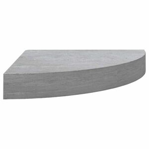 vidaXL betonszürke MDF fali sarokpolc 35 x 35 x 3, 8 cm kép