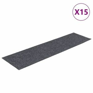 vidaXL 15 db világosszürke öntapadó lépcsőszőnyeg 76 x 20 cm kép