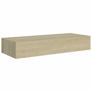 vidaXL tölgyszínű MDF falra szerelhető fiókos polc 60 x 23, 5 x 10 cm kép