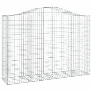 vidaXL íves horganyzott vas gabion kosár 200x50x140/160 cm kép