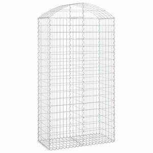 vidaXL íves horganyzott vas gabion kosár 100x50x180/200 cm kép