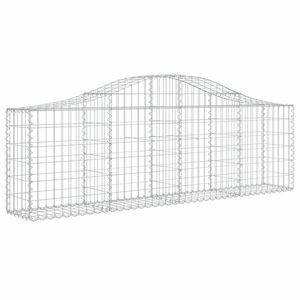 vidaXL íves horganyzott vas gabion kosár 200x30x60/80 cm kép