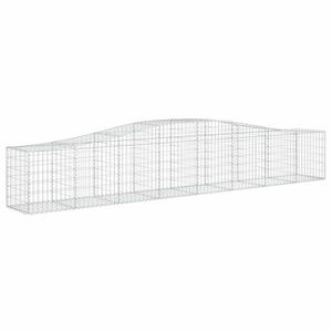 vidaXL íves horganyzott vas gabion kosár 400x50x60/80 cm kép