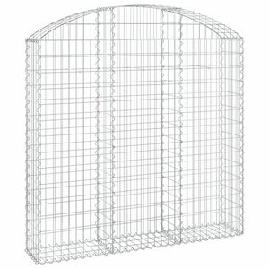 vidaXL íves horganyzott vas gabion kosár 150x30x140/160 cm kép