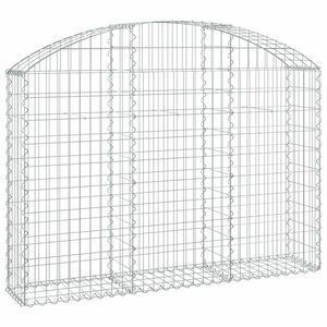 vidaXL íves horganyzott vas gabion kosár 150x30x100/120 cm kép