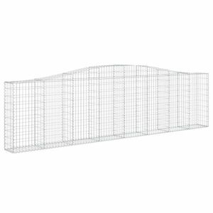 vidaXL íves horganyzott vas gabion kosár 400x30x100/120 cm kép