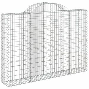 vidaXL íves horganyzott vas gabion kosár 200x30x140/160 cm kép