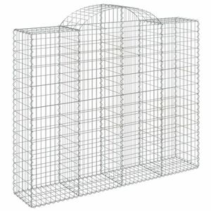 vidaXL íves horganyzott vas gabion kosár 200x50x160/180 cm kép