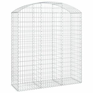 vidaXL íves horganyzott vas gabion kosár 150x50x160/180 cm kép