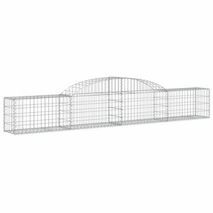 vidaXL íves horganyzott vas gabion kosár 300 x 30 x 40/60 cm kép