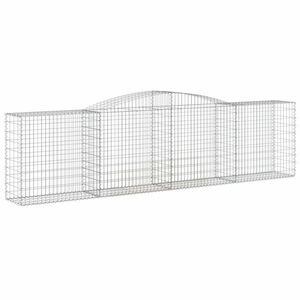 vidaXL íves horganyzott vas gabion kosár 400x50x100/120 cm kép