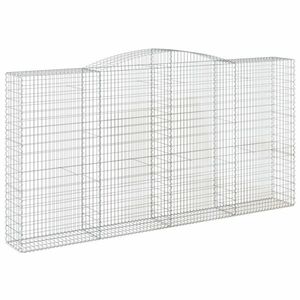 vidaXL íves horganyzott vas gabion kosár 400x50x200/220 cm kép