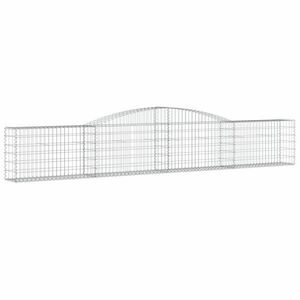 vidaXL íves horganyzott vas gabion kosár 400x30x60/80 cm kép