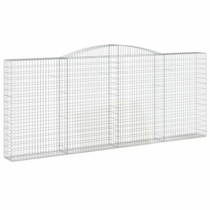 vidaXL íves horganyzott vas gabion kosár 400x30x160/180 cm kép