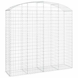 vidaXL íves horganyzott vas gabion kosár 200x50x180/200 cm kép