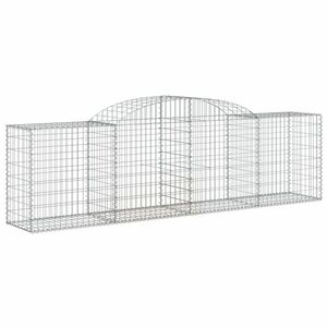 vidaXL íves horganyzott vas gabion kosár 300 x 50 x 80/100 cm kép