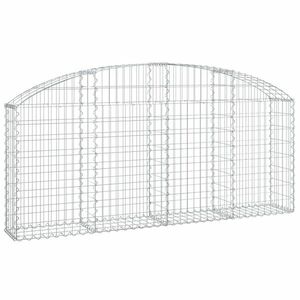 Íves horganyzott vas gabion kosár 200x30x80/100 cm kép