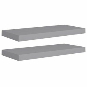 vidaXL 2 db szürke MDF fali polc 60 x 23, 5 x 3, 8 cm kép