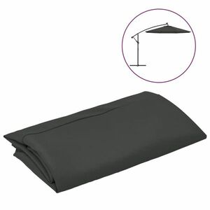 vidaXL antracitszürke konzolos napernyőponyva 350 cm kép