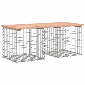 vidaXL tömör duglászfenyő gabion kerti pad 103x44x42 cm kép