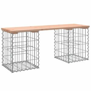 vidaXL tömör duglászfenyő gabion kerti pad 103x31x42 cm kép