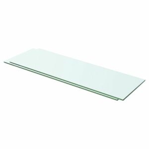 vidaXL 2 db átlátszó üveg paneles polc 60 x 15 cm kép