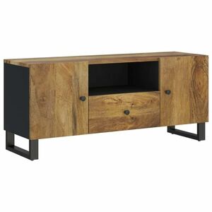 vidaXL tömör mangófa és szerelt fa TV-szekrény 105 x 33, 5 x 46 cm kép