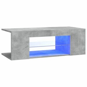 vidaXL betonszürke TV-szekrény LED lámpákkal 90 x 39 x 30 cm kép