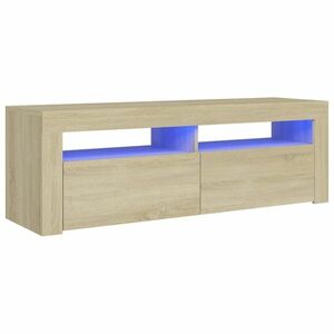 vidaXL sonoma tölgy színű TV-szekrény LED-lámpákkal 120 x 35 x 40 cm kép