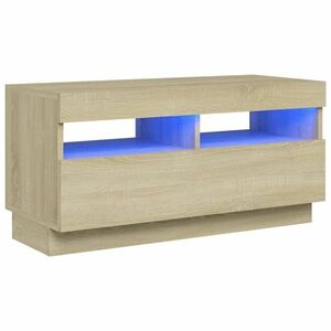 vidaXL sonoma tölgy színű TV-szekrény LED-lámpákkal 80 x 35 x 40 cm kép