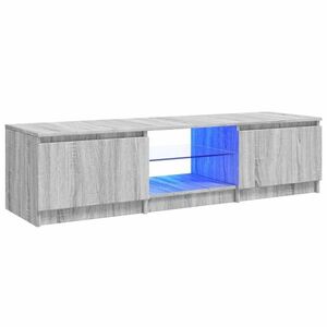 vidaXL szürke sonoma színű TV-szekrény LED-ekkel 140 x 40 x 35, 5 cm kép