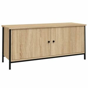 vidaXL sonoma tölgyszínű szerelt fa TV-szekrény ajtókkal 102x35x45 cm kép