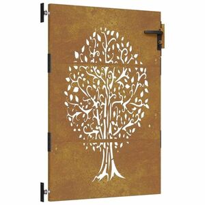 vidaXL famintás corten acél kerti kapu 85x125 cm kép