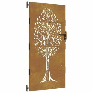 vidaXL famintás corten acél kerti kapu 85x175 cm kép