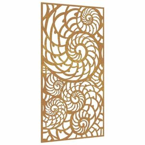 vidaXL kagylómintás corten acél kerti faldísz 105 x 55 cm kép