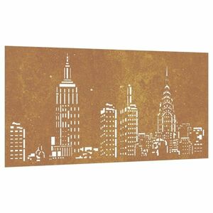 vidaXL látkép mintás corten acél kerti faldísz 105 x 55 cm kép