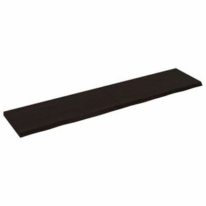 vidaXL sötétbarna kezelt tömör fa fürdőszobai pult 180x40x(2-4) cm kép