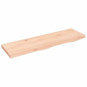 vidaXL kezeletlen tömör fa fürdőszobai pult 100x30x(2-4) cm kép