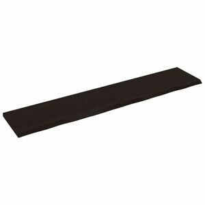 vidaXL sötétbarna kezelt tömör fa fürdőszobai pult 200x40x(2-4) cm kép